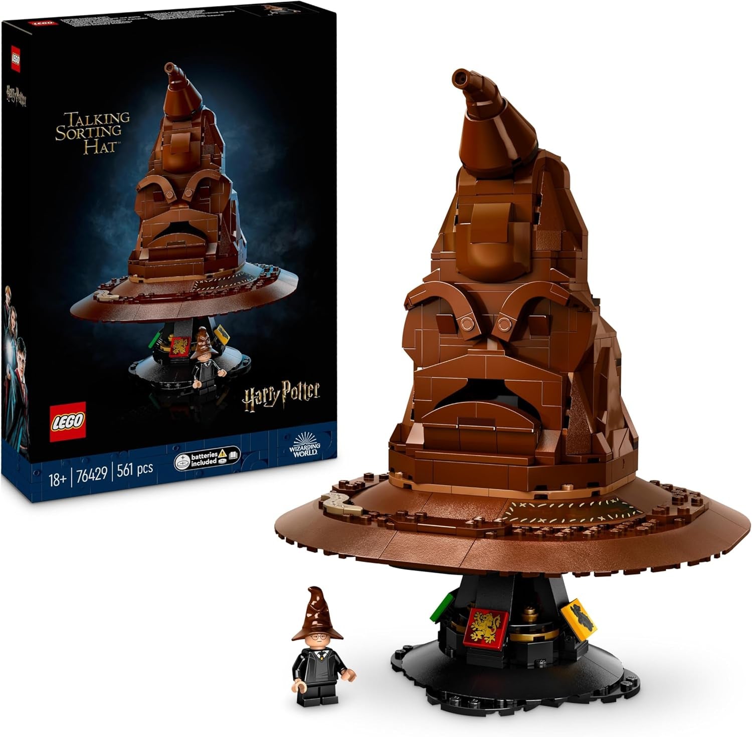 LEGO Harry Potter Pratende Hoed Zweinstein Model voor volwassenen Filmcadeau voor dames Heren Moeder Vader 31 willekeurige geluidscombinaties Sorteert je in je Zweinsteinhuis 76429 Bouwsets Bekijk de LEGO-Store
