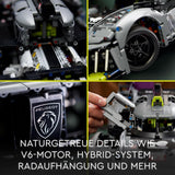 LEGO 42156 Technic Peugeot 9X8 24H Le Mans Hybrid Hypercar Legendarische racewagen Model voor volwassenen, motorsportwagen op schaal 1:10, verzamelbaar voor gevorderde spelers Bouwpakketten