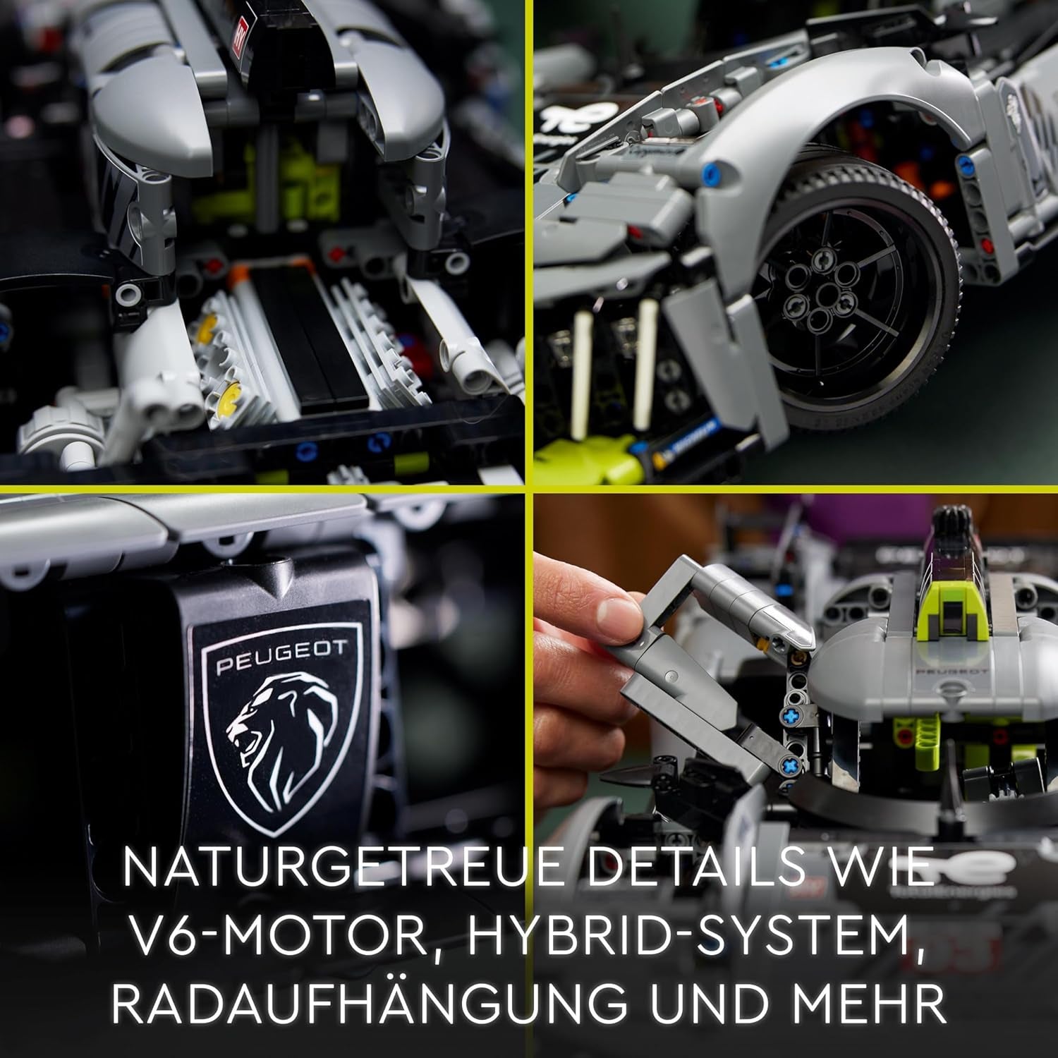 LEGO 42156 Technic Peugeot 9X8 24H Le Mans Hybrid Hypercar Legendarische racewagen Model voor volwassenen, motorsportwagen op schaal 1:10, verzamelbaar voor gevorderde spelers Bouwpakketten