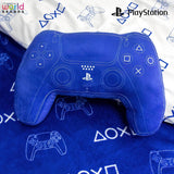 Karakterwereld: officieel gelicentieerd PlayStation-controllervormig kussen, handsetontwerp, gevuld pluchen kussen | Perfect voor slaapkamer- of speeldecoratie, blauwe standaardkussens van Naty Shop
