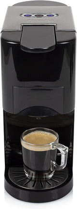 Princess 5-in-1 espressomachine met meerdere capsules - Compatibel met Nespresso, Dolce Gusto, Lavazza a Modo Mio en ESE Pads, 0,8 l capaciteit, 1450 W, zilver, zwart