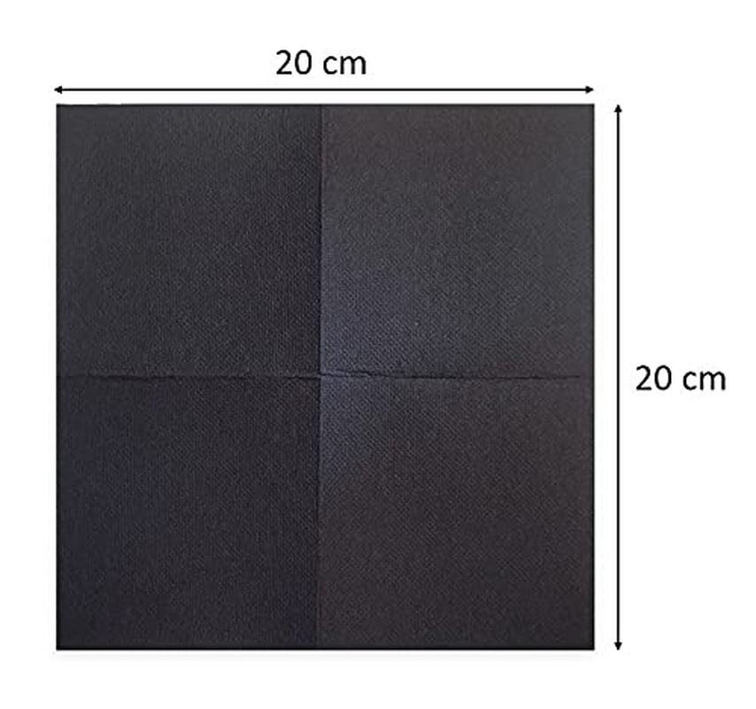 Saten Ser22104961 Cocktail, servetten 20 X 20, 2 lagen, 1/4 vouw, 100 servetten, Punta-Punta, zwart