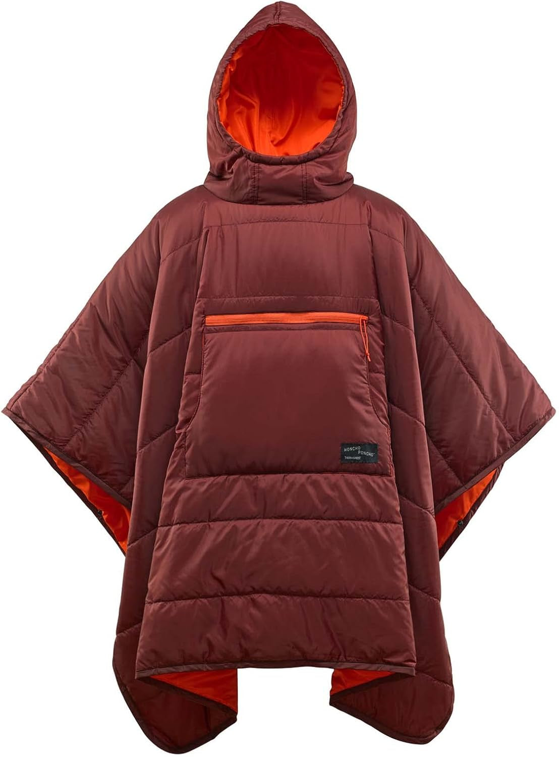 Therm-A-Rest Unisex Honcho Poncho Draagbare deken met capuchon Draagbare deken met capuchon Bedden en dekens Therm-a-Rest Rood/Outing, Effen kleur (Getaway Solids) Eén maat