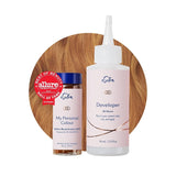Permanente haarkleurset 100% grijsdekking Thuiskleuring 0% ammoniak Haarverf Multidimensionale haarverf Professionele haarverf Naty Shop Haarverf Middenblond Aardbei 8Gc