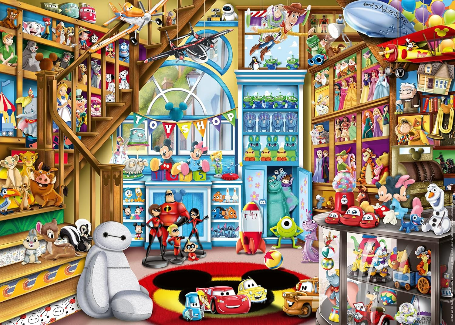 Ravensburger Puzzel 12000527 - In de speelgoedwinkel - Disney puzzel van 1000 stukjes voor volwassenen en kinderen vanaf 14 jaar Puzzel Naty Shop Oude versie