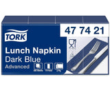 Tork Linstyle 509542 zwarte cocktailservetten, 1/4 vouw, 1-laags, 23,8 x 23,8 cm, 1 x 100 servetten