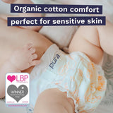 Eco-babyluiers - maat 3 (4-9 kg), 1 pak (26 luiers), ultrazachte luiers voor de gevoelige huid, biologisch katoen, tot 12 uur lekbescherming, nieuwe maattabel