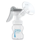 Handmatige borstkolf met 100% siliconen Softshape-bescherming (B, 25 mm flens) en antikrampjesopties + 150 ml fles met brede mond en speen niveau 1 met langzame doorstroming Accessoires Voeding en borstvoeding Bebe Naty Shop