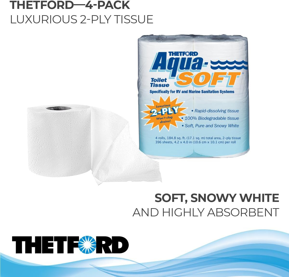03300 Aqua-Soft toiletpapier, 2 lagen, 4 rollen