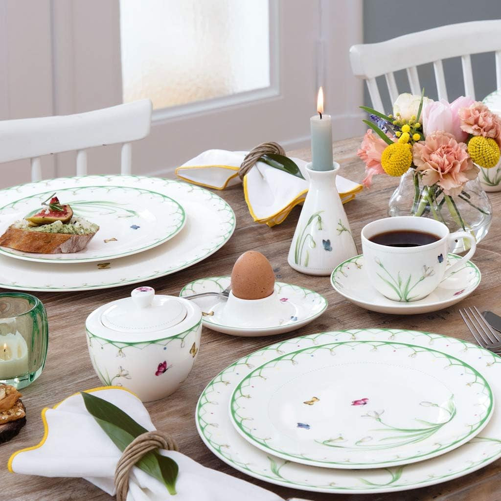 Villeroy & Boch – Kleurrijke Lente Zuckerdose 300 Ml Weiß/Bunt, Spülmaschinenfest, Mikrowellensicher, Dose Frühling, Deko Ostern, Oster Deko, Frischhaltedose, Vorratsdose, Premium Porzellan