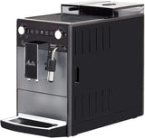Melitta Avanza - Volautomatische espressomachine met melksysteem, espressomachine met molen en extra groot waterreservoir (1,5 l) voor b.v. cappuccino of espresso, mystieke titan