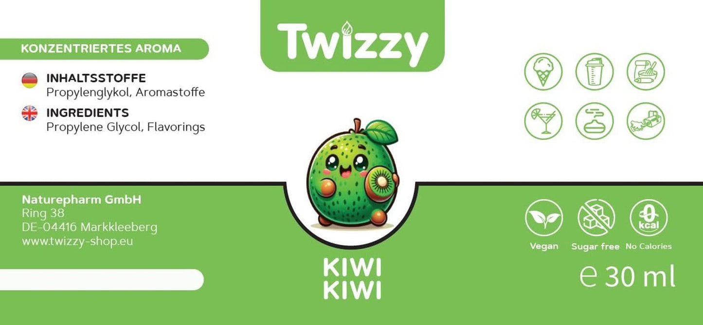 Twizzy Geconcentreerd Kiwi-aroma, 30 ml Aroma's Naty Shop