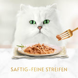 Gourmet Gold Succulent fijne reepjes, nat kattenvoer met kip, 12 stuks (12 x 85 g)
