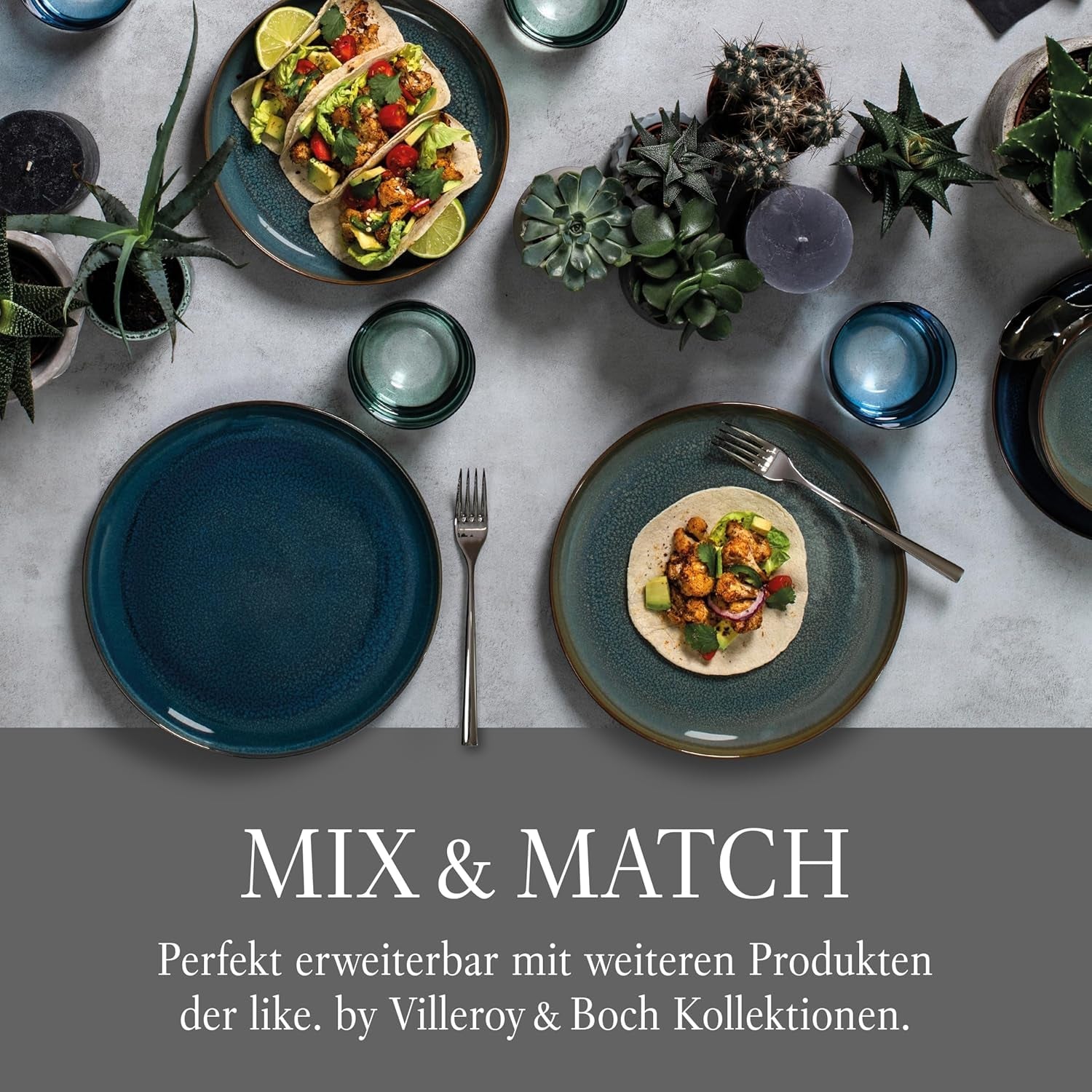 Crafted Breeze serviesset van Villeroy & Boch, 4-delig, voor 2, groen