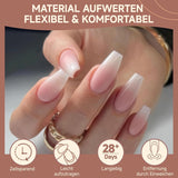 Ballerina Gel Nagel Tips 216 stks 12 Maten Zachte Gel Nagel Tips Volledige Dekking Nagelverlenging Set Semi Matte DIY Thuis Kunst
