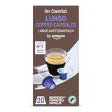 by Amazon Lungo Kaffee-Kunststoffkapseln, Nespresso-compatibel, 20 Stück, Packung mit 1 – Rainforest Alliance-zertifiziert