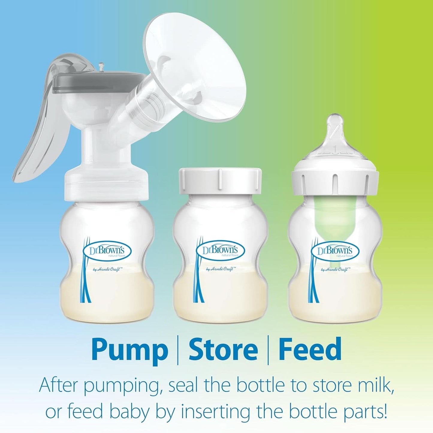 Handmatige borstkolf met 100% siliconen Softshape-bescherming (B, 25 mm flens) en antikrampjesopties + 150 ml fles met brede mond en speen niveau 1 met langzame doorstroming Accessoires Voeding en borstvoeding Bebe Naty Shop