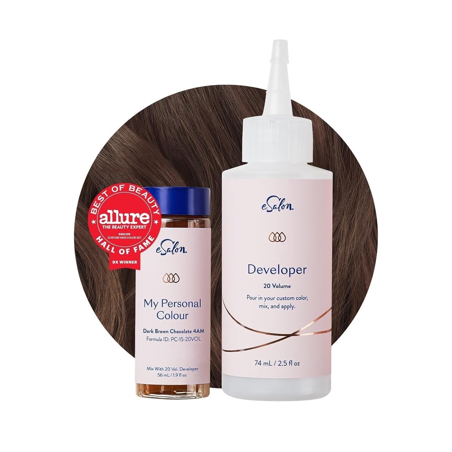 Permanente haarkleurset 100% grijsdekking Thuiskleuring 0% ammoniak Haarverf Multidimensionale haarverf Professionele haarverf Naty Shop Chocolade Donkerbruine haarverf 4Am