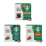 STARBUCKS Probierset, Espresso-Varianten van Nescafé Dolce Gusto Kaffeekapseln 6 x 12 (72 Kapseln) - Exclusief bij Amazon