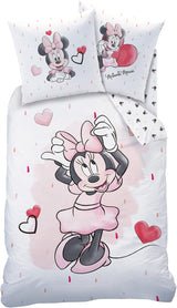 Minnie Mouse Beddengoed Kinderbettwäsche 1 Kissenbezug 80X80 Cm + 1 Bettbezug 135X200 Cm 100% Baumwolle Naty Shop