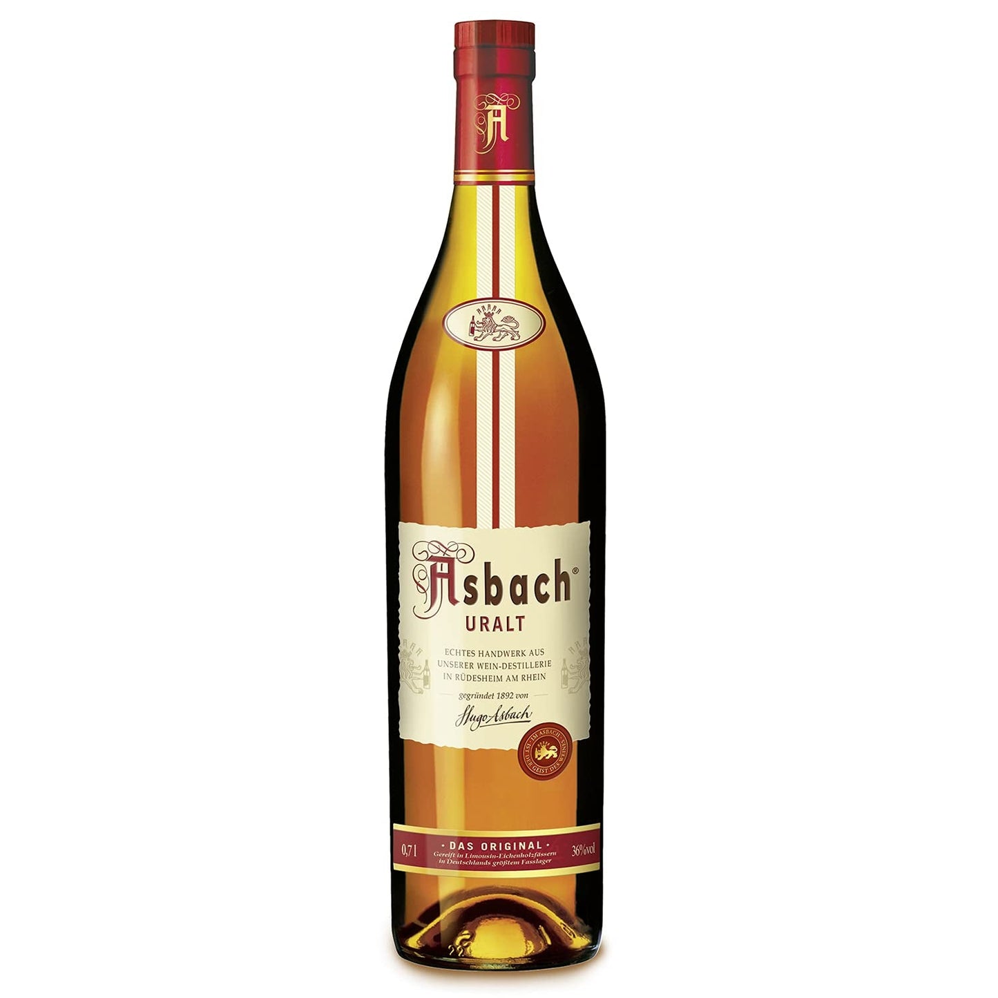 RCP Asbach delicate pralines in flessen met korst - 1 x 310 g - Pure chocolade met Asbach-vulling