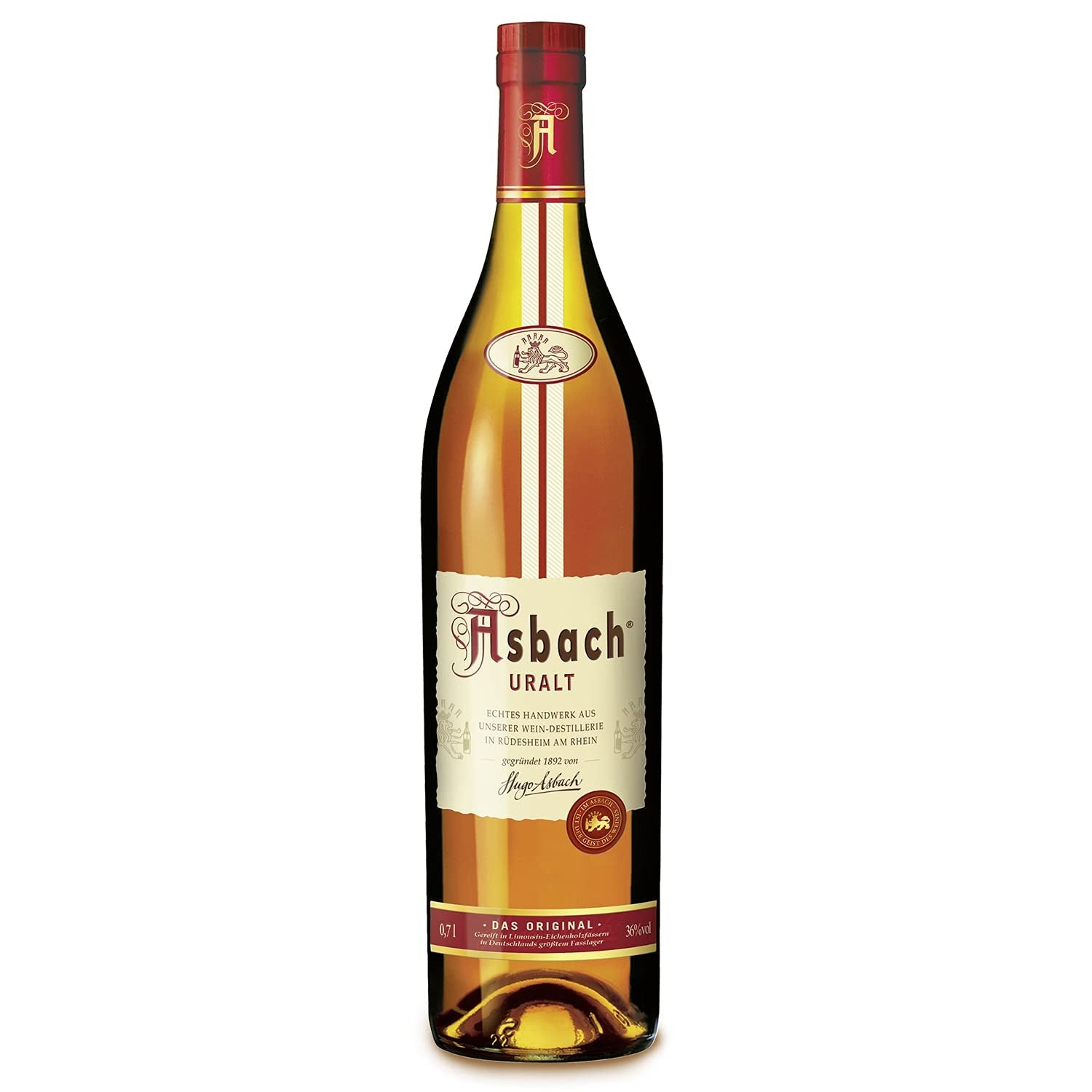 RCP Asbach delicate pralines in flessen met korst - 1 x 310 g - Pure chocolade met Asbach-vulling