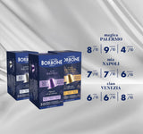 Caffè Borbone Verkostung Kit, 90 aluminium capsules: 30 Mia Napoli, 30 Ciao Venezia, 30 Magica Palermo, (3 x 30 Stück) – Compatibel met Kaffeemaschinen für den Hausgebrauch van het merk Nespresso®*