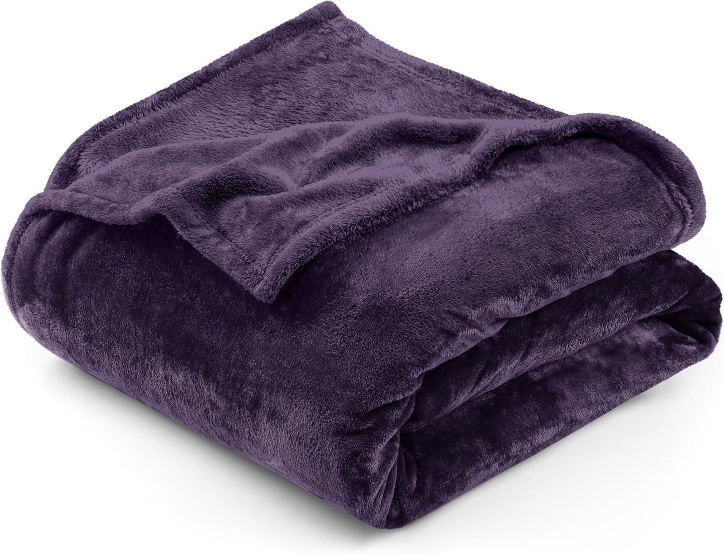 Utopia Bedding Gezellige fleecedeken [228x228 cm, grijs] Zachte, lichte, warme en pluizige deken Comfortabele en ademende deken voor slaapbank, slaapbank, bedden en dekens Besuche den Utopia Bedding-Store Paars 150X200 Cm