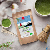 ORIGEENS BIO MATCHA CEREMONIAL GRADE "SHIKA" - Biologische Japanse thee van Shizuoka - Matcha Latte/Usucha - Navulzakje van 30 g - Ceremoniële kwaliteit biologische Matcha groene theepoeder