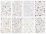 JMEOWIO Nagelsticker Tierische 8 Blatt Nail Art Sticker Selbstklebend Nagelaufkleber Katze Niedlich Decoratie Nageldesign Zubehör