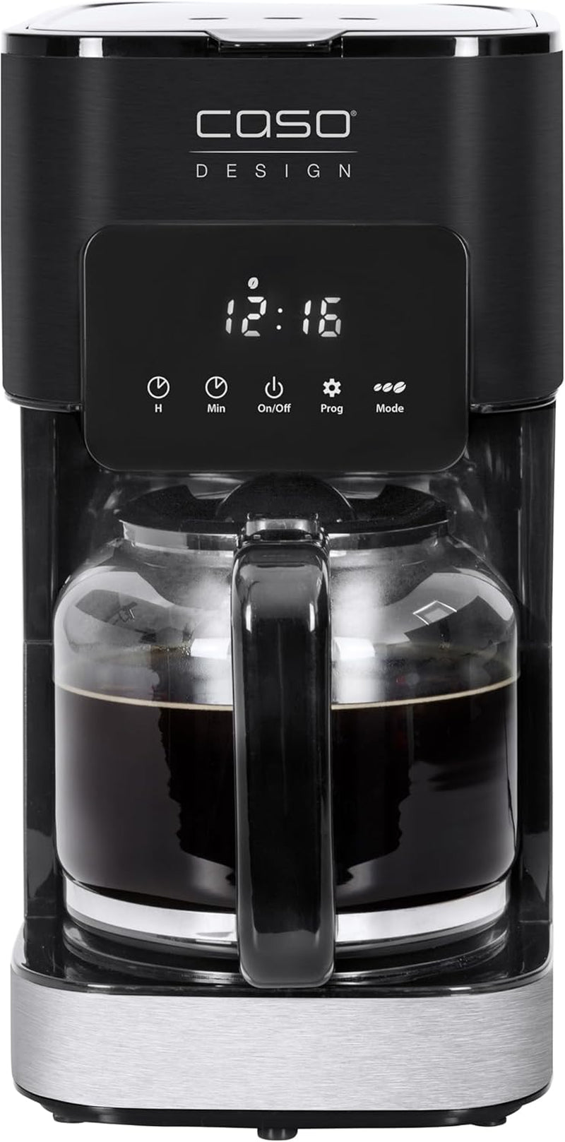 CASO Coffee Taste and Style espressomachine met permanent filter, 1,5 l, optimale zettemperatuur 92-96 °C, antidruppelsysteem, geoptimaliseerde zetkop, roestvrij staal, 12 kopjes
