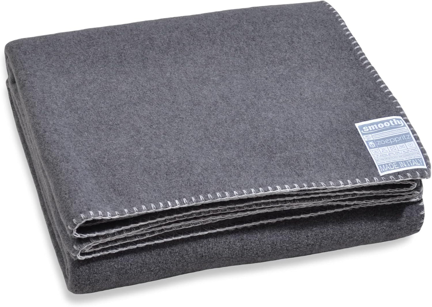 Zoeppritz sinds 1828 Smoothy fleecedeken - Fluffy comfortabele polar fleece deken - Veganistisch - 140X190Cm - 010 Off-White, 010 Offwhite Zoeppritz Since 1828 Grijs 140X190Cm bedden en dekbedden