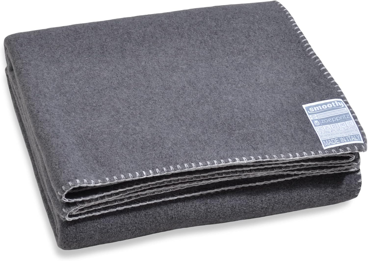 Zoeppritz sinds 1828 Smoothy fleecedeken - Fluffy comfortabele polar fleece deken - Veganistisch - 140X190Cm - 010 Off-White, 010 Offwhite Zoeppritz Since 1828 Grijs 140X190Cm bedden en dekbedden