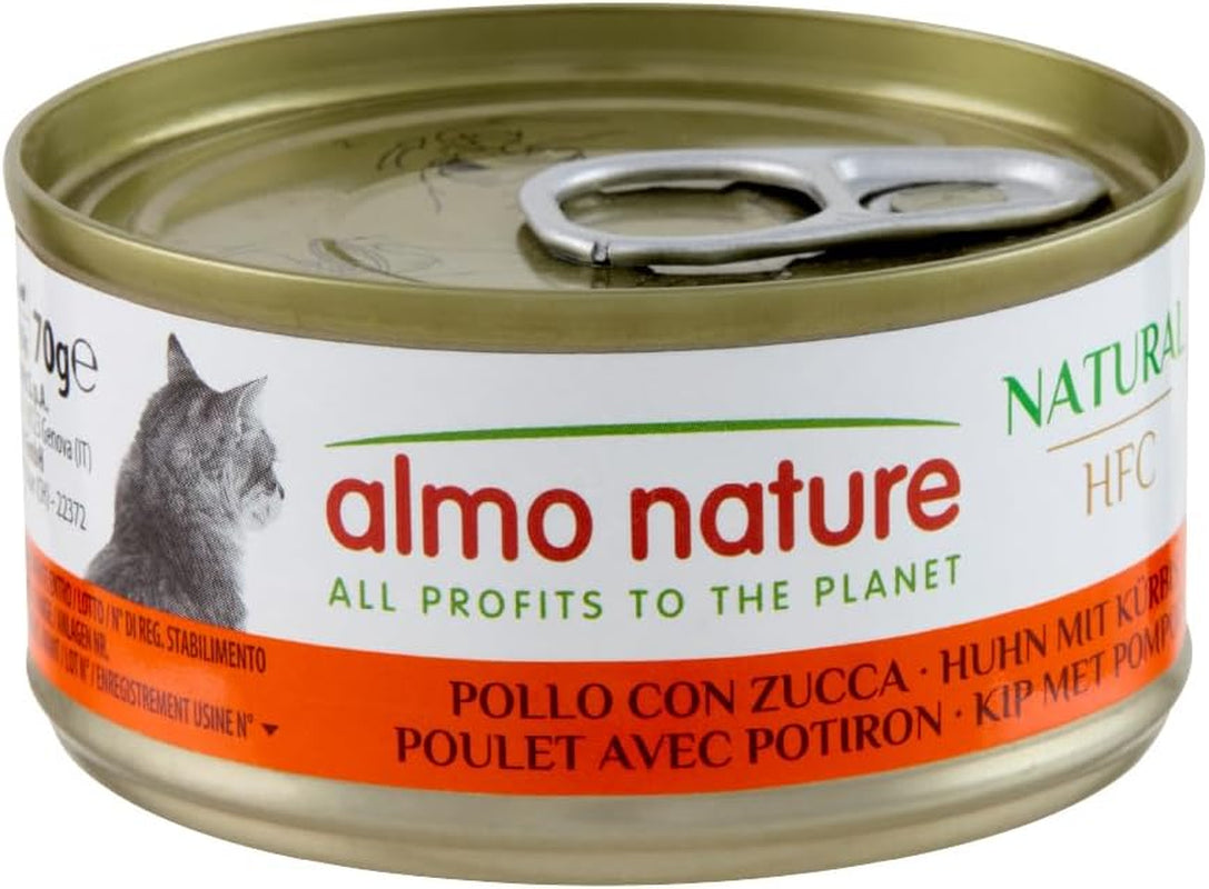 Almo Nature HFC Natuurlijk natvoer voor katten - Diverse recepten met kip - 6 x 70 g