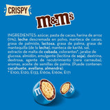 M&M'S Crispy, chocoladekrokante linzen en knapperig centrum, chocolade, 1 pakje (1 x 340 g) (pak van 2)