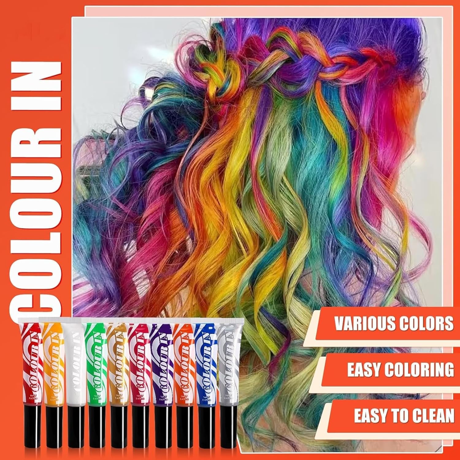 Groene Tijdelijke Haarverf - 14ml Haarkrijt Haarverf, Wasbare Groene Haarverfstick, Instant Kleur Haarkrijt, Carnaval Krijt Haarverf voor Kerstmis Halloween, Carnaval, Cosplay Haarverf Naty Shop