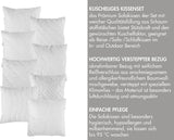 Traumnacht Comfortabel roulettekussen, Set van 4 kussens, Met gewatteerde hoes en schuimvulling, 40 X 40 cm, Oeko-Tex gecertificeerd, Gemaakt volgens de Duitse kwaliteitsnorm Naty Shop standaardkussens