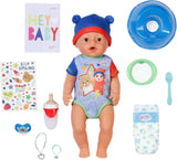 BABY Born Jonas - babypop 43 cm - 10 functies inclusief accessoires en matras - Werkt volledig zonder batterijen - Geschikt voor kinderen vanaf 3 jaar