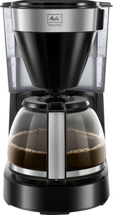Melitta Easy Top - Espressomachine met filter en glazen karaf, voor maximaal 10 koffiekopjes, zwart/roestvrij staal