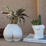 Kunstmatige lichaamsvaas, bloempot voor vrouwelijk lichaam met drainagegaten, moderne harsbloempot, modern boho-ontwerp, kunstmatige potplant voor binnendecoratie