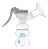 Handmatige borstkolf met 100% siliconen Softshape-bescherming (B, 25 mm flens) en antikrampjesopties + 150 ml fles met brede mond en speen niveau 1 met langzame doorstroming Accessoires Voeding en borstvoeding Bebe Naty Shop