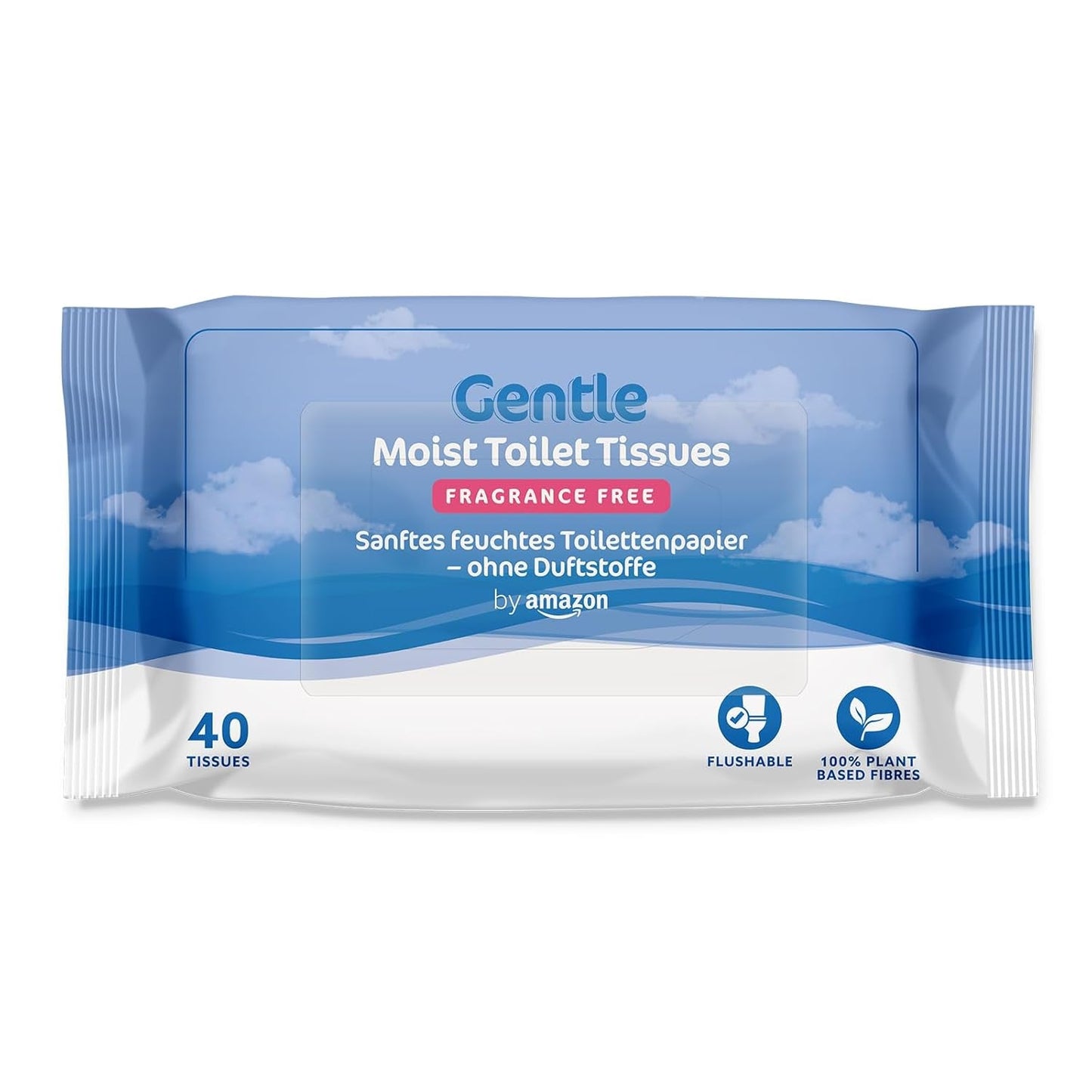 Door Amazon Zacht, nat, geurloos, fijn absorberend, ongeparfumeerd toiletpapier, 240 stuks (6 verpakkingen van 40 stuks) (voorheen merk Presto!)