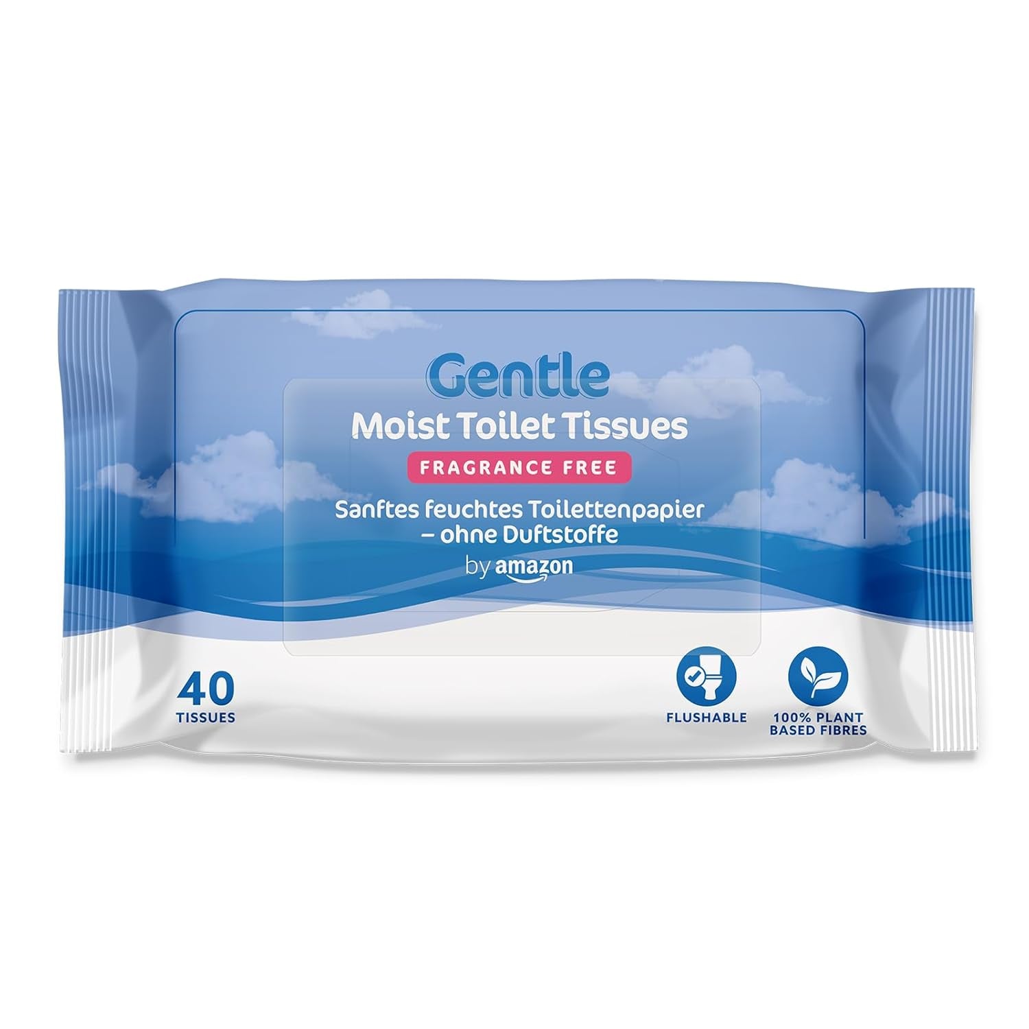 Door Amazon Zacht, nat, geurloos, fijn absorberend, ongeparfumeerd toiletpapier, 240 stuks (6 verpakkingen van 40 stuks) (voorheen merk Presto!)