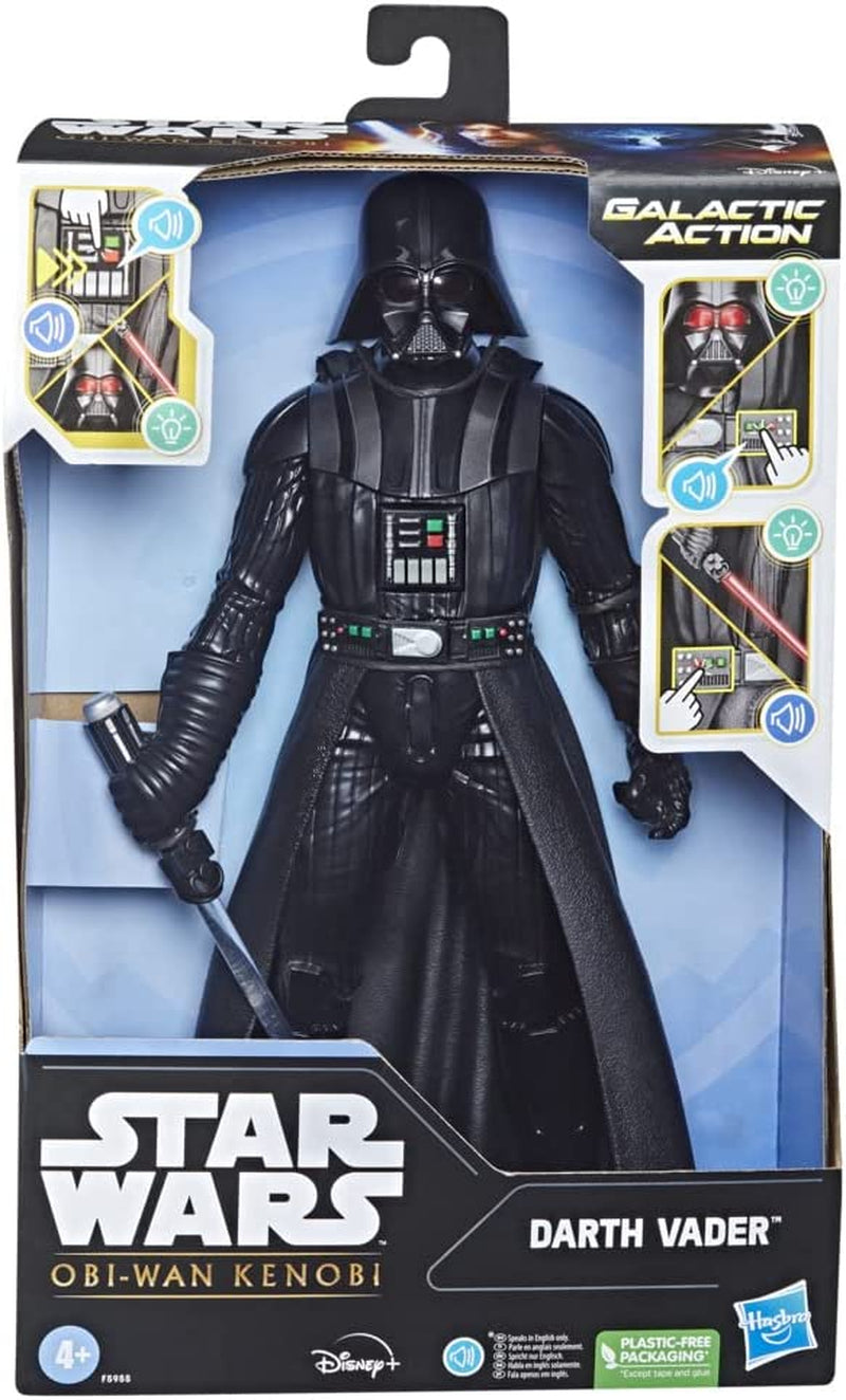 Star Wars Galactic Action Darth Vader, 30 cm groot interactief elektronisch actiefiguur, kinderspeelgoed 4+ actiefiguren Naty Shop Standaardtitel