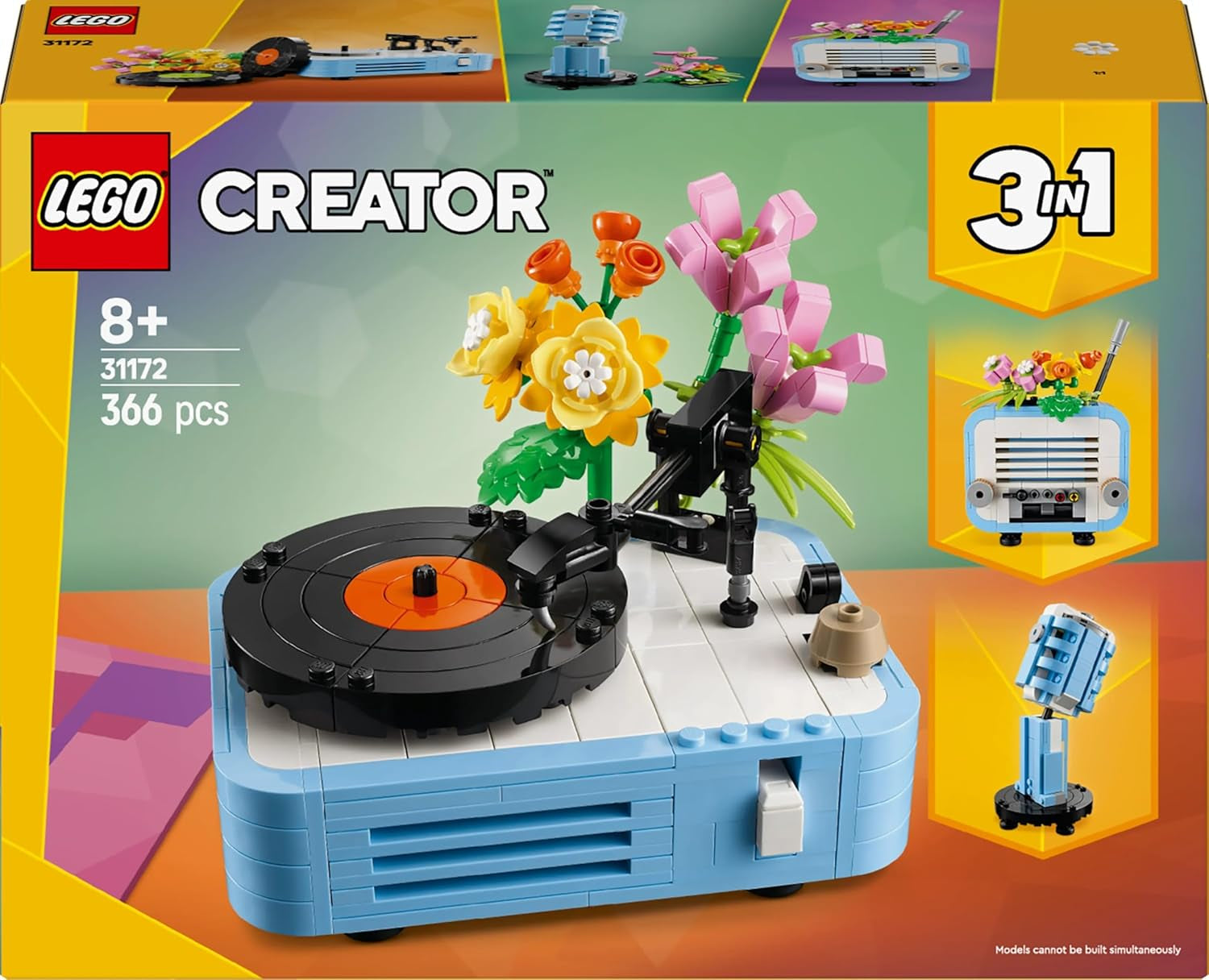 LEGO Creator 3In1 discspeler met bloemen - speelgoed om te bouwen tot radio of microfoon - muzikaal speelgoed voor kinderen - creatief cadeau-idee voor meisjes en jongens vanaf 8 jaar 31172 Bouwsets Besuche den LEGO-Store