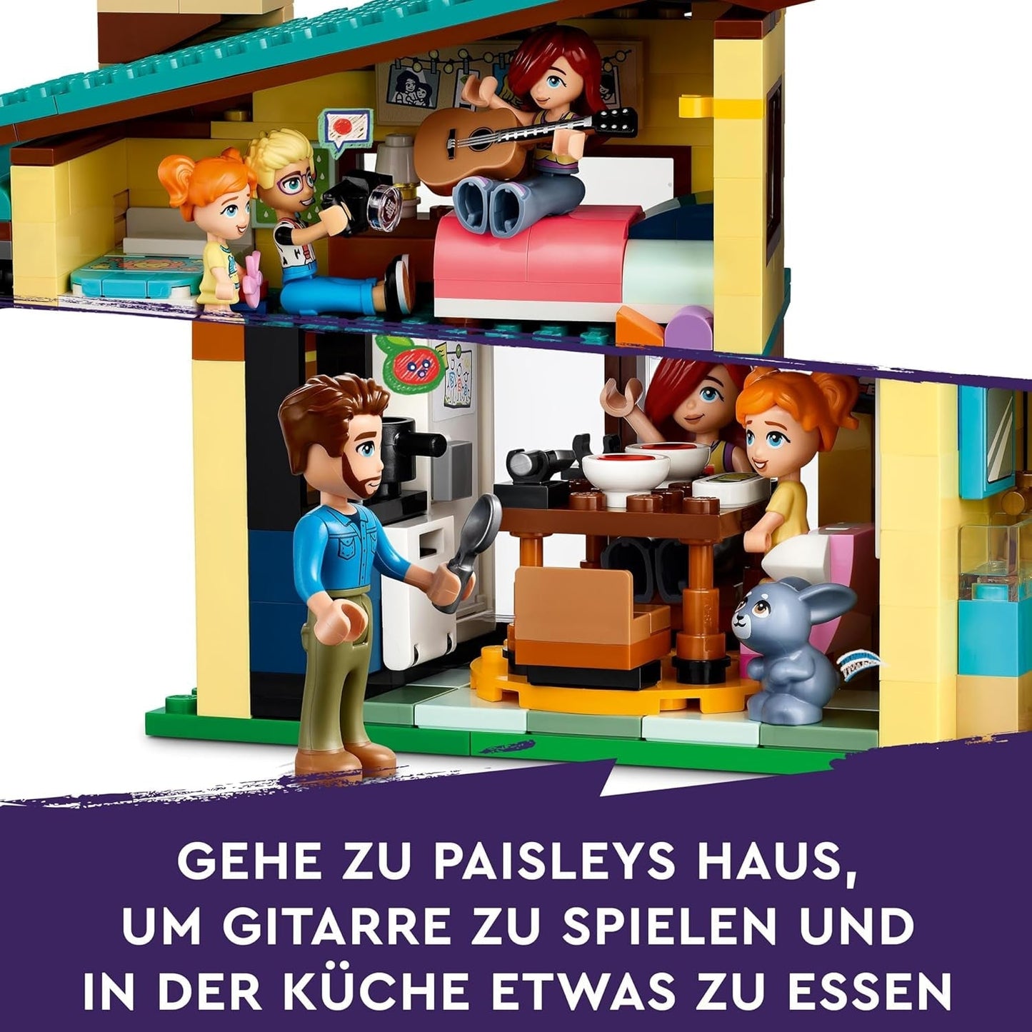 LEGO Friends Familiehuis Olly en Paisley, poppenhuis met figuren en accessoires, huis met twee verdiepingen en boomhut, creatief cadeau voor meisjes en jongens 7+ 42620 bouwsets Besuche in LEGO-Store