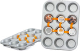 0062750 bakvorm voor 12 muffins Bakvormen en bakplaten Naty Shop