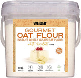 Weider Gourmet Havermout (1,9 kg) brownie smaak. Volkoren havermout. Eiwitbron met laag suikergehalte.
