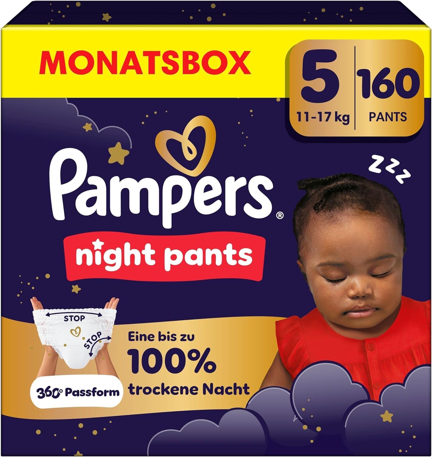 Pampers Night Pants luiers maat 6, 138 stuks, 13kg-19kg, bieden extra bescherming gedurende de hele nacht.