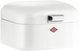 Wesco Mini Grandy broodtrommel in roze, gepoedercoate staalplaat, ventilatiegaten en stevige handgreep Voedselopbergdozen Naty Shop Wit